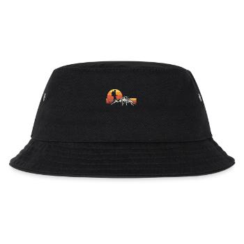 Wandern Wanderer Vintage - Kinder Bucket Hat - Schwarz - Vorne