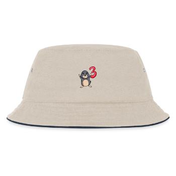 3 Years Kids Birthday Gift - Kids’ Bucket Hat - ecru/navy - Front