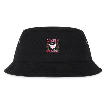 Huhn Hennen Hühnerhaltung - Kinder Bucket Hat - Schwarz - Vorne