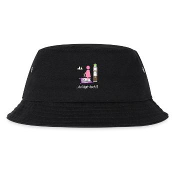 Lustiges Badezimmer Bild - Kinder Bucket Hat - Schwarz - Vorne