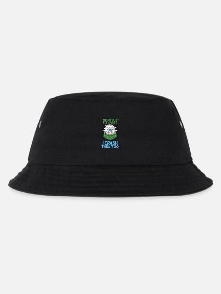 Drohne - Kinder Bucket Hat - Schwarz