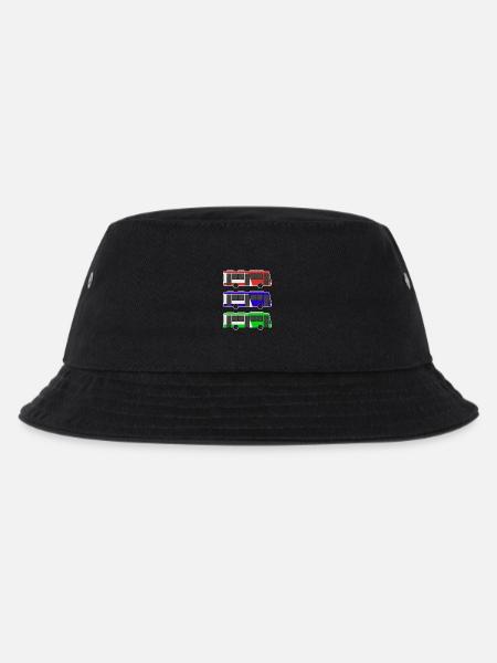 Bus - Kinder Bucket Hat - Schwarz