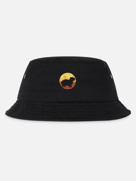 Capybara Vintage - Kinder Bucket Hat - Schwarz