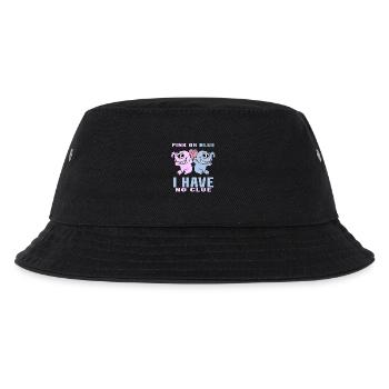 Pink oder Blau - Kinder Bucket Hat - Schwarz - Vorne