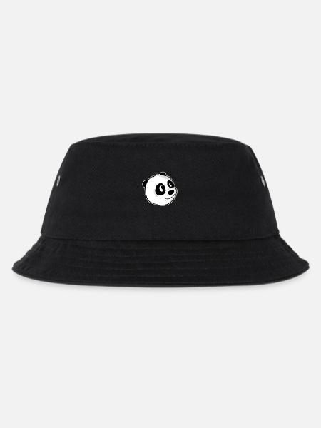 Panda - Kinder Bucket Hat - Schwarz