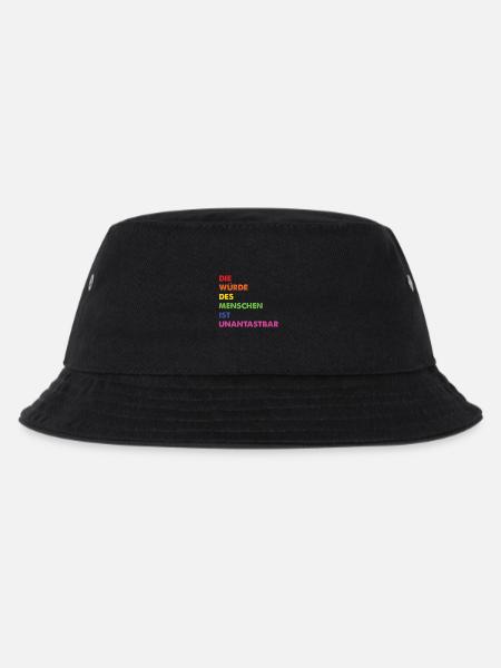 Menschenrechte Regenbogen Grundgesetz - Kinder Bucket Hat - Schwarz