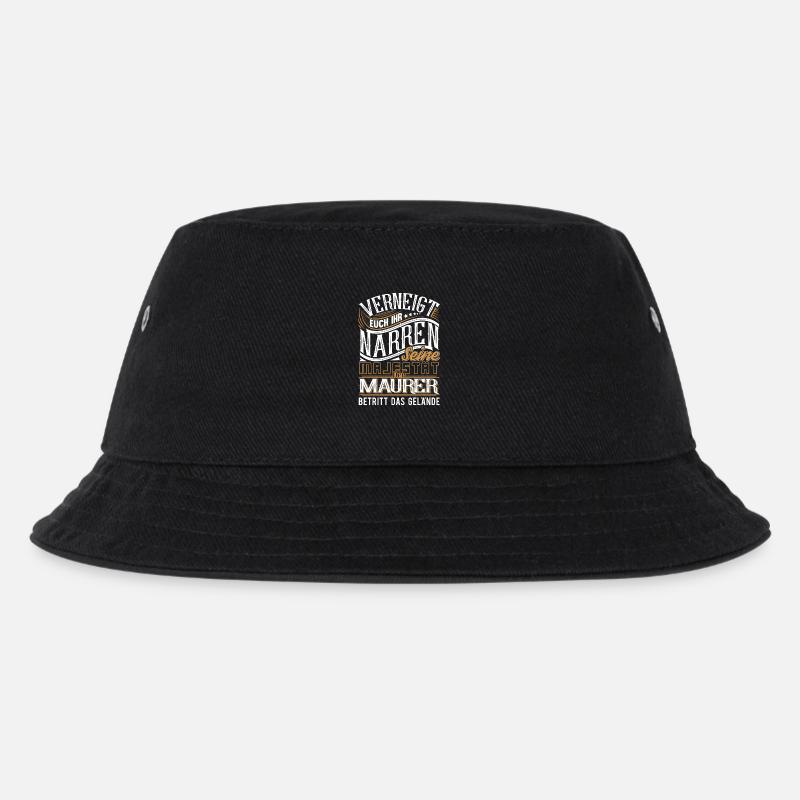 Maurer - Kinder Bucket Hat - Schwarz