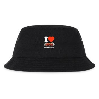 I Love Currywurst - Fast Food Fan - Wurst Kult - Kinder Bucket Hat - Schwarz - Vorne