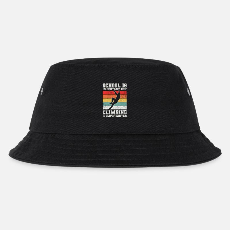 Klettern Kletterer Bouldern - Kinder Bucket Hat - Schwarz