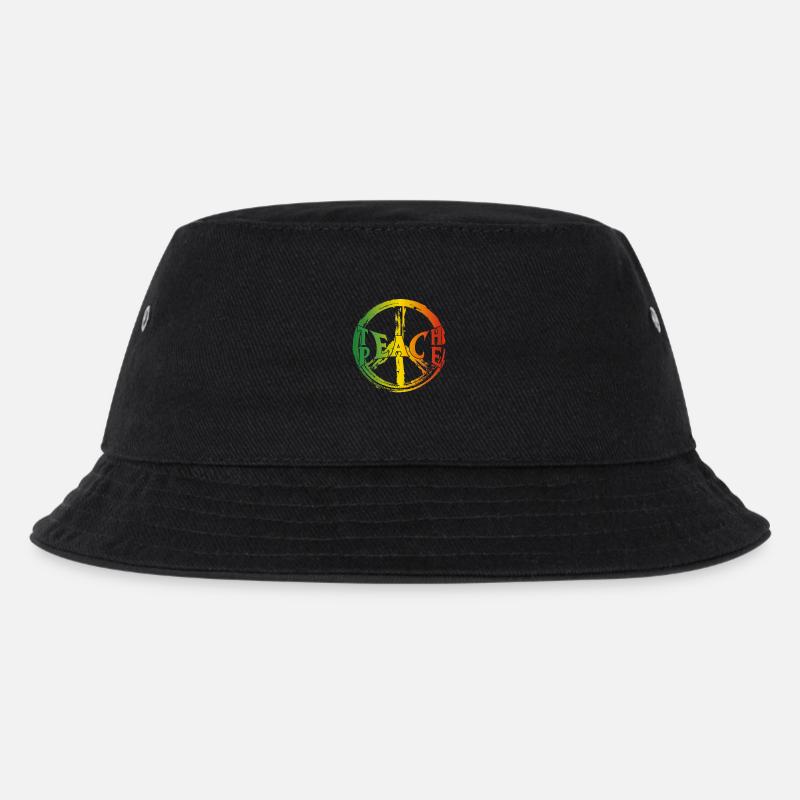 Teach Peace - Kinder Bucket Hat - Schwarz