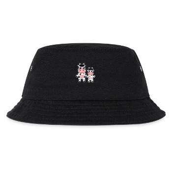 Famille vache - Vache avec bébé - Motif vache - Bob Enfant - noir - Devant