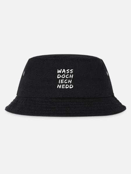 Wass doch iech nedd - fränkisch Dialekt - Kinder Bucket Hat - Schwarz