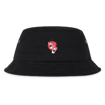 Kitsune Maske Japanisches Schwert Katana Japanese - Kinder Bucket Hat - Schwarz - Vorne