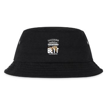 Faultier Schlafshirt Schlafanzug Faultier Pyjama - Kinder Bucket Hat - Schwarz - Vorne