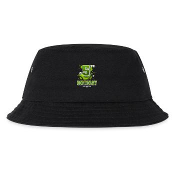 5. Geburtstag Fußball 5 Jahre - Kinder Bucket Hat - Schwarz - Vorne