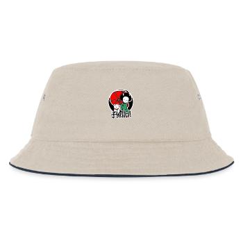 Japanese cat and women are friends - Kids’ Bucket Hat - ecru/navy - Front