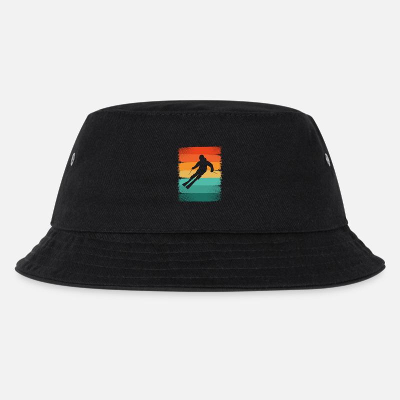 Ski - Kinder Bucket Hat - Schwarz