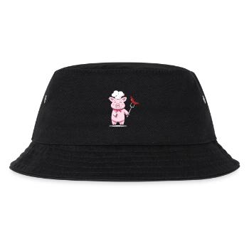 Pig Grill Master avec saucisse – Design drôle - Bob Enfant - noir - Devant