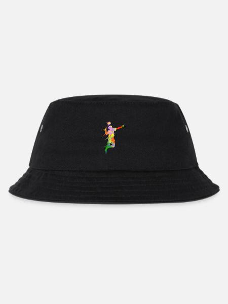 Badminton Fan Squash Trainer Verein Frauen - Kinder Bucket Hat - Schwarz