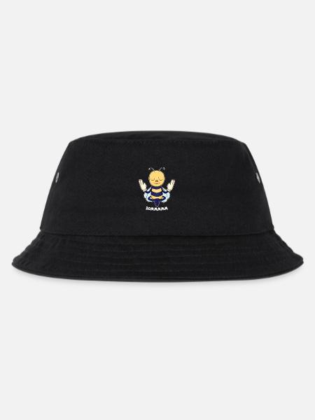 Zommm Yoga Biene - Kinder Bucket Hat - Schwarz
