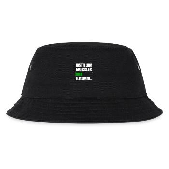 Installing Muscles Muscles Installs Gym Workout - Kids’ Bucket Hat - black - Front