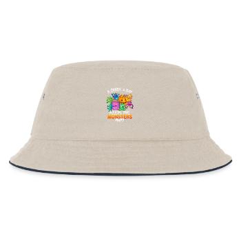 One Candy Per Day Keeps The Montser Far Halloween - Kids’ Bucket Hat - ecru/navy - Front