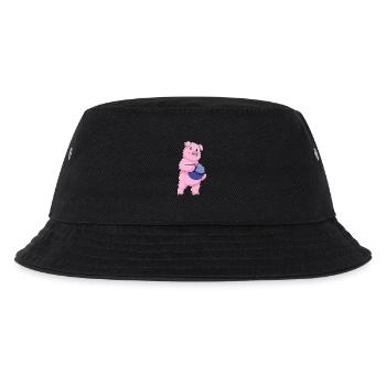 Schwein Bowling Bowlingkugel - Kinder Bucket Hat - Schwarz - Vorne