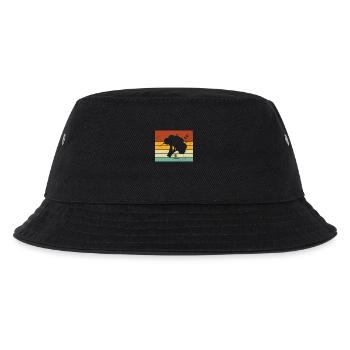Broccoli Vegan Lover Retro Healthy Gift idea - Kids’ Bucket Hat - black - Front