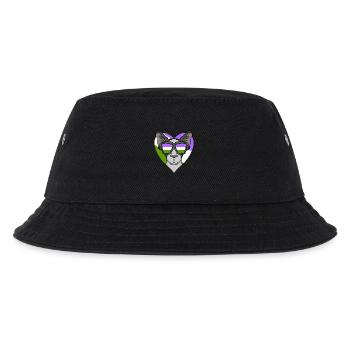 Genderqueer Lgbt Katze Orientalisch Kurzhaar - Kinder Bucket Hat - Schwarz - Vorne