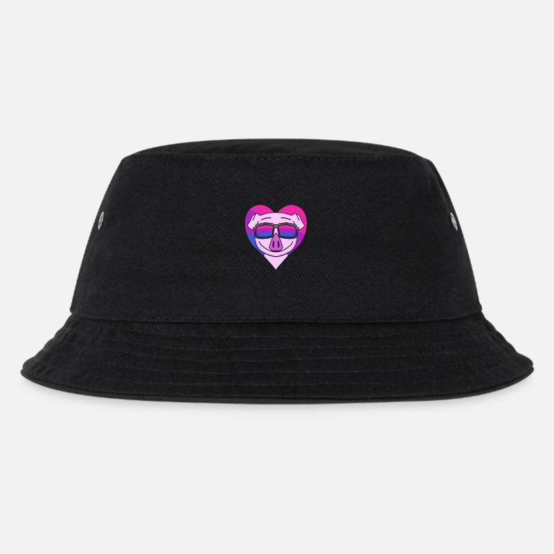 Bisexuell Schwein Geschenk - Kinder Bucket Hat - Schwarz