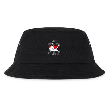 Katzen Never Underestimate My Pawer Wortspiel Cat - Kinder Bucket Hat - Schwarz - Vorne