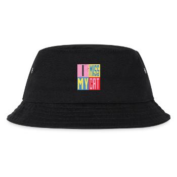 Ich vermisse meine Katze - Kinder Bucket Hat - Schwarz - Vorne
