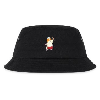 Hamster Bäcker Nudelholz Backen - Kinder Bucket Hat - Schwarz - Vorne