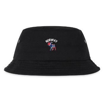 Norwegen - Kinder Bucket Hat - Schwarz - Vorne