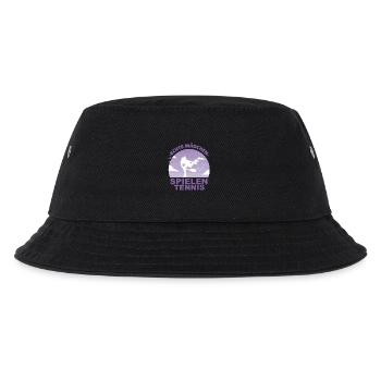 Tennis Mädchen Hobby Tennisspielerin Geschenk - Kinder Bucket Hat - Schwarz - Vorne