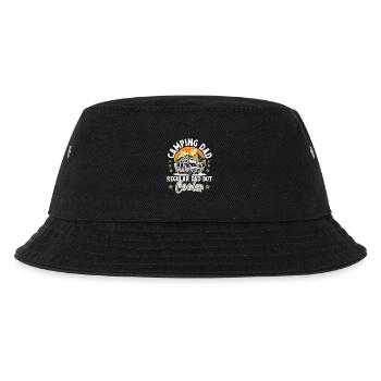 Camping Papa Camper Campen - Kinder Bucket Hat - Schwarz - Vorne