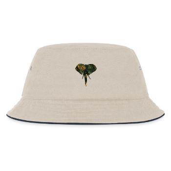 Elefant im Dschungel - Kinder Bucket Hat - Natur/Navy - Vorne