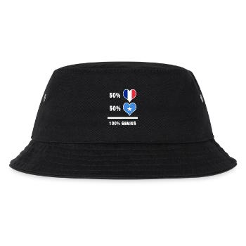 Frankreich und Somalia Genius / Geschenk - Kinder Bucket Hat - Schwarz - Vorne