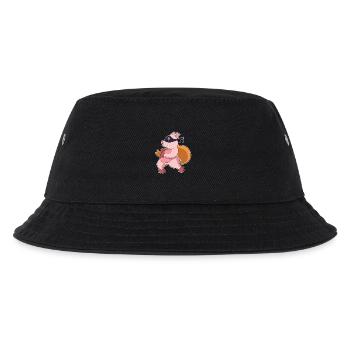 Pig Bandit Money Bag - Kids’ Bucket Hat - black - Front