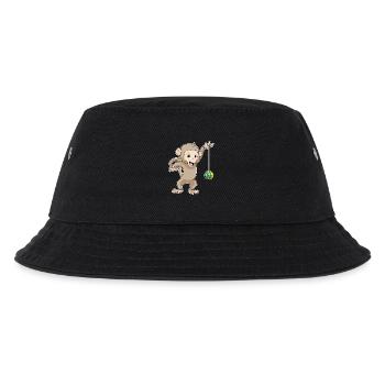 Affe Yo-Yo - Kinder Bucket Hat - Schwarz - Vorne