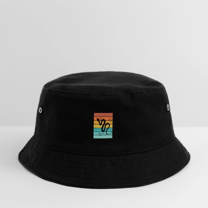 Snake Retro Reptile Python Gift idea Kinder Bucket Hat