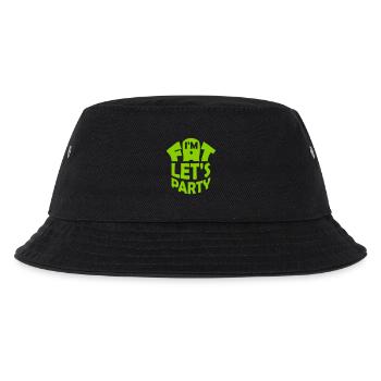 im fat lets party - Kinder Bucket Hat - Schwarz - Vorne