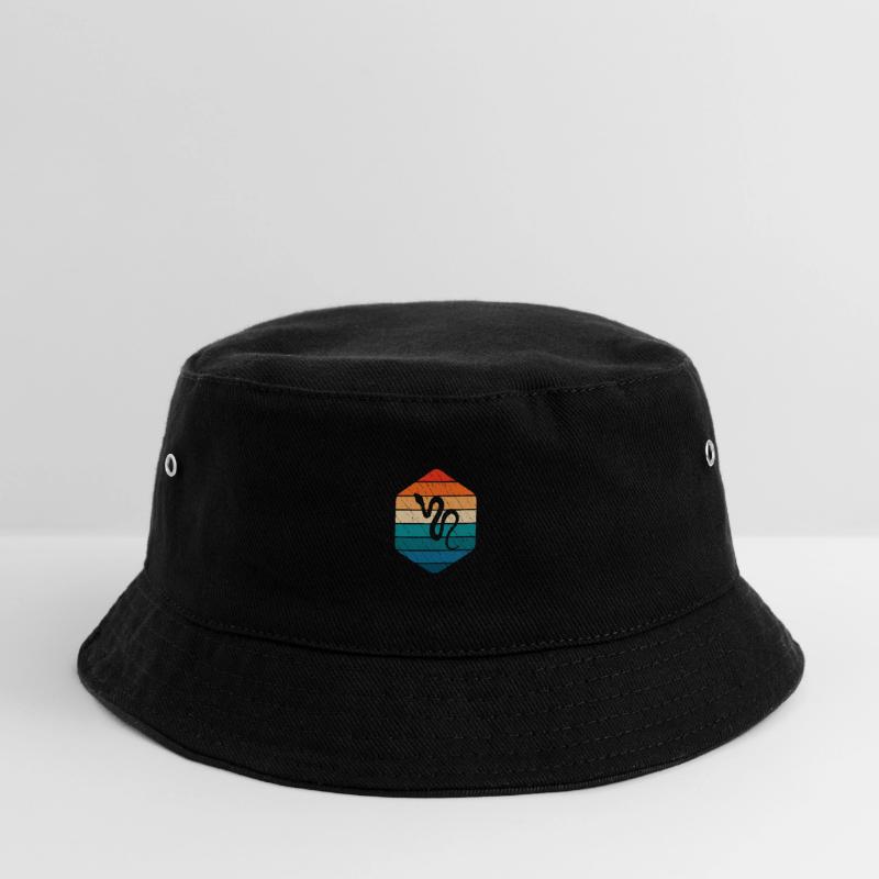 Snake Retro Reptile Python Gift idea Kinder Bucket Hat