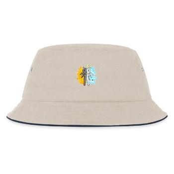 Cat Cat Breed Egyptian Mau Angel and Devil - Kids’ Bucket Hat - ecru/navy - Front