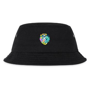 Astronaut im Weltall mit Raketen - Kinder Bucket Hat - Schwarz - Vorne