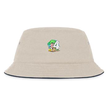 4th birthday Cute animals 4 years old - Kids’ Bucket Hat - ecru/navy - Front