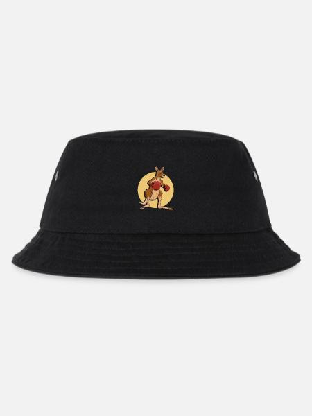 Känguru-Boxer - Kinder Bucket Hat - Schwarz
