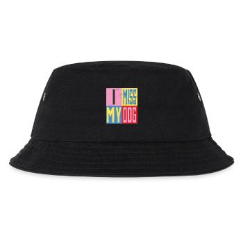 Ich vermisse mein Hund - Kinder Bucket Hat - Schwarz - Vorne