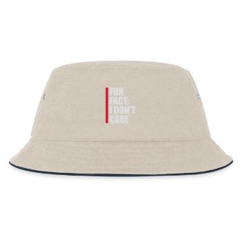 I don't care fact - Kids’ Bucket Hat - ecru/navy - Front