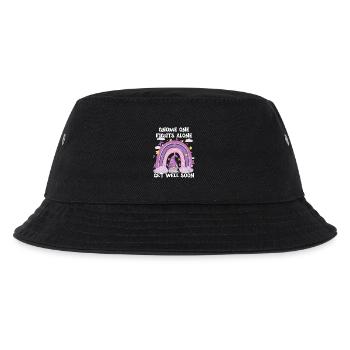 Gnome One Fights Alone Pancreatic Cancer - Kids’ Bucket Hat - black - Front